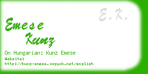 emese kunz business card